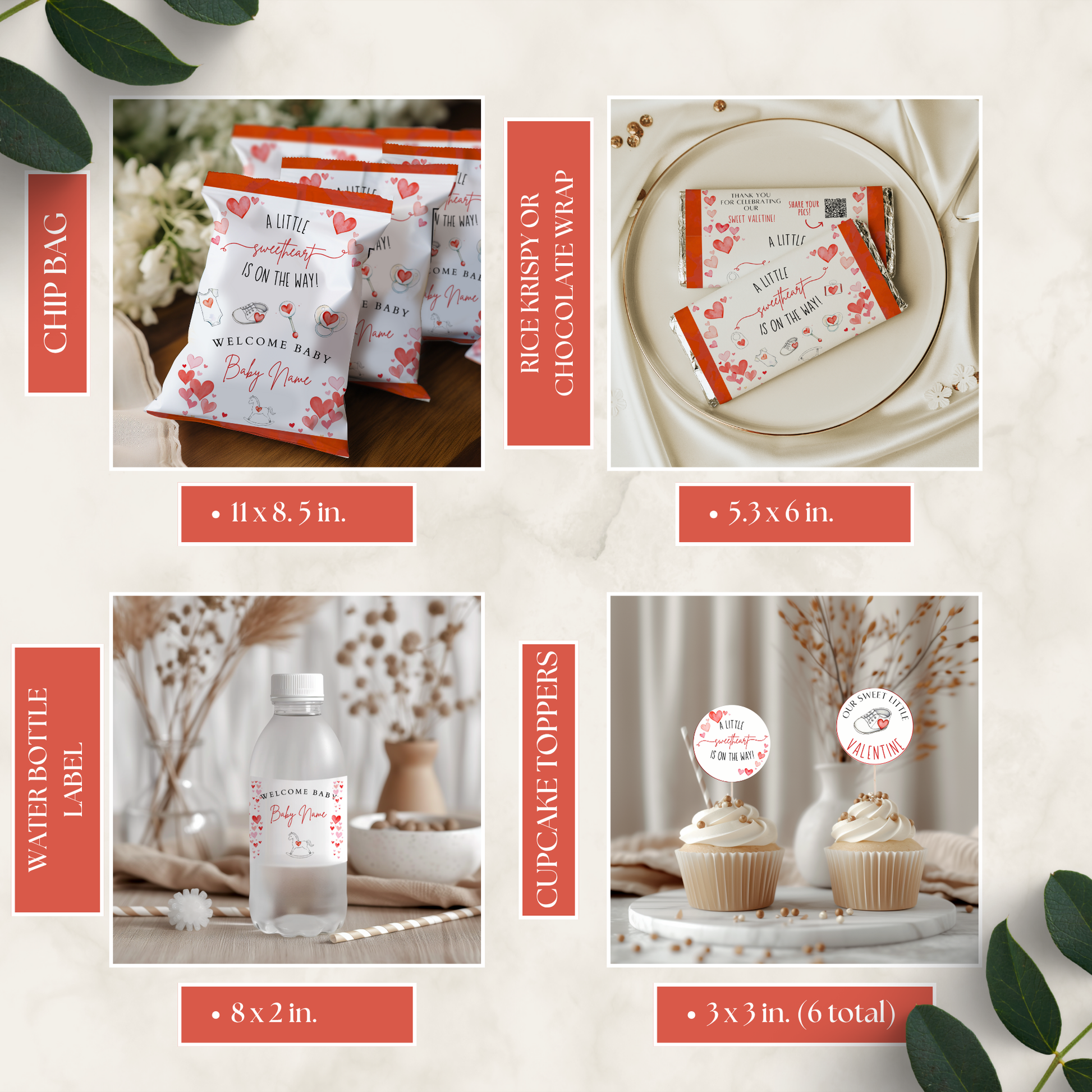 Collage of product packaging with text on a light background