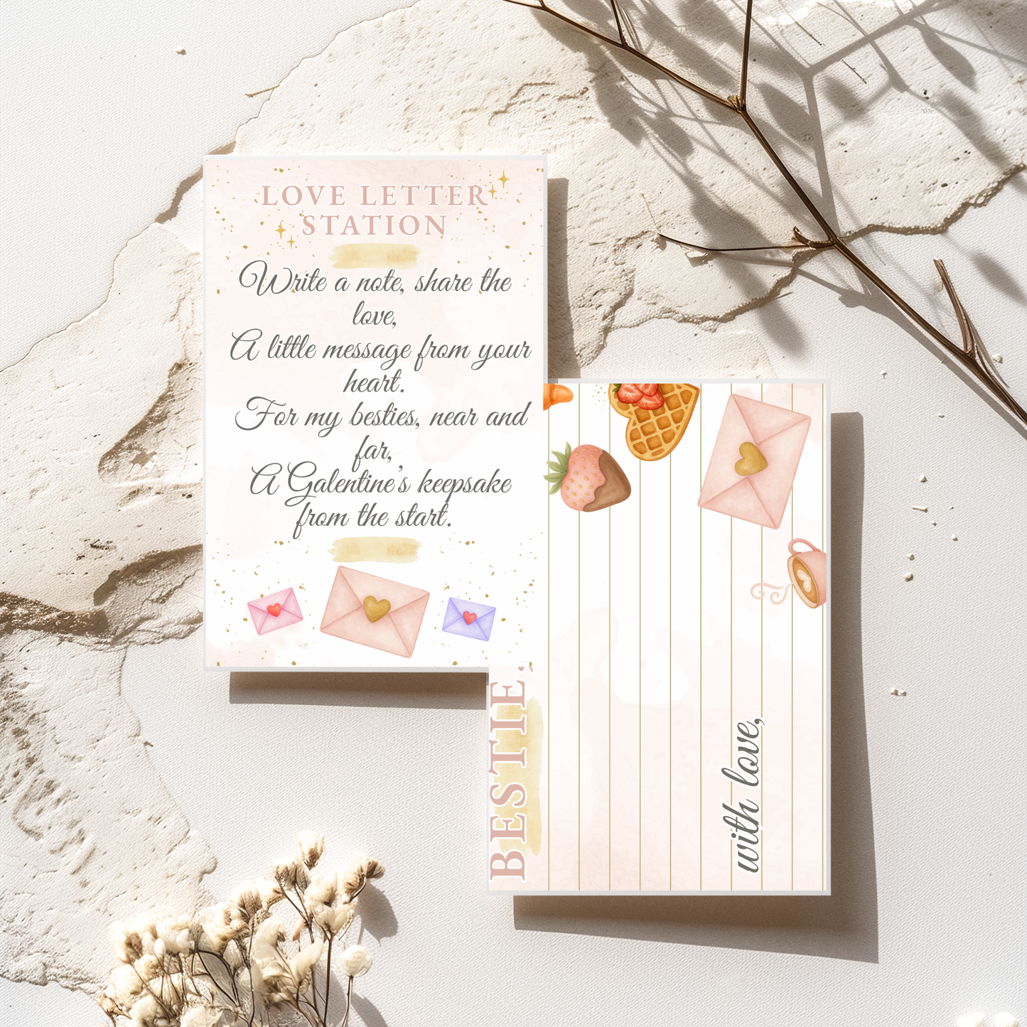 Galentine's Love Letter Sign and Cards