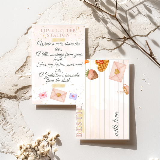 Galentine's Love Letter Sign and Cards