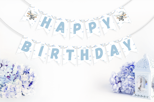 Oh! How Time Flies Birthday Banner