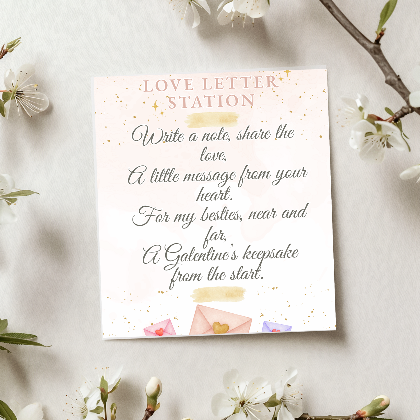Galentine's Love Letter Sign and Cards